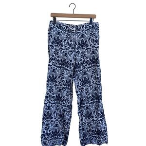 LOFT Ann‎ Taylor Women's Size 4 Wide Leg Floral Print Linen Pants